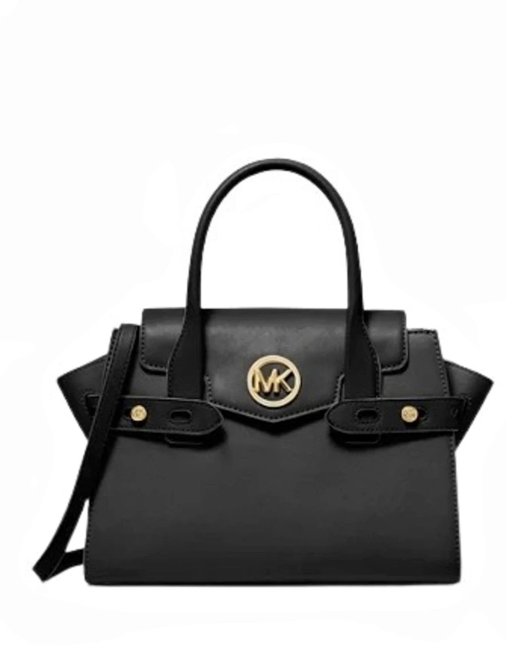 Michael Kors Hamilton Legacy Large Leather Belted Satchel Black